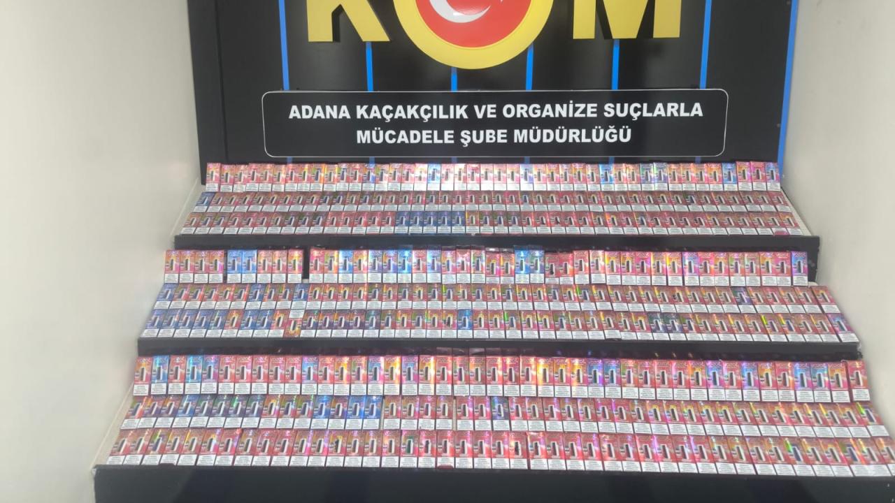 Adana’da kargo paketinde 708 kaçak elektronik sigara ele geçirildi